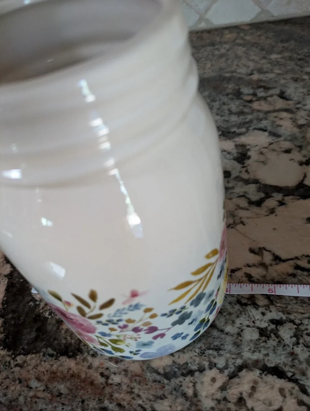 Watercolor Floral Vase Mason Jar